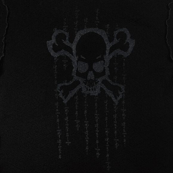 Vintage Lip Service Live Fast Die Young Skull Black Sweater Large Y2K Goth - Picture 4 of 16